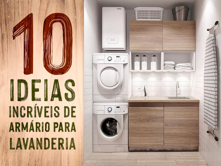 Confira 10 ideias incríveis de armário para lavanderia.